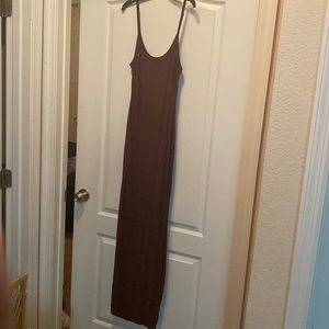 Brown Body Con Dress